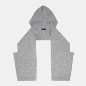 Theory Grey Cashmere Scarf with Hood $200